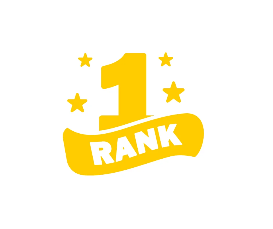 this image shows a text written 1 rank. this potrays a message to our readers that our seo services islamabad can give their website a no 1 rank in search engine result page